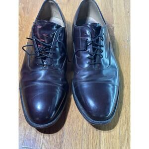 Johnston Murphy Heritage Burgundy Leather Men's Size 10.5 EEE Oxfords Made USA